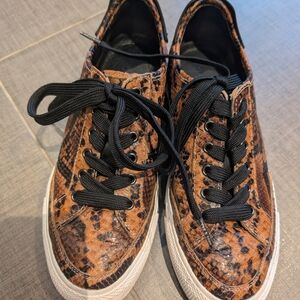 Rag & Bone Brown and Black Snake Print Sneakers